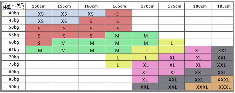 Tai Chi Clothing Size Chart Tai Chi Clothing Size Chart